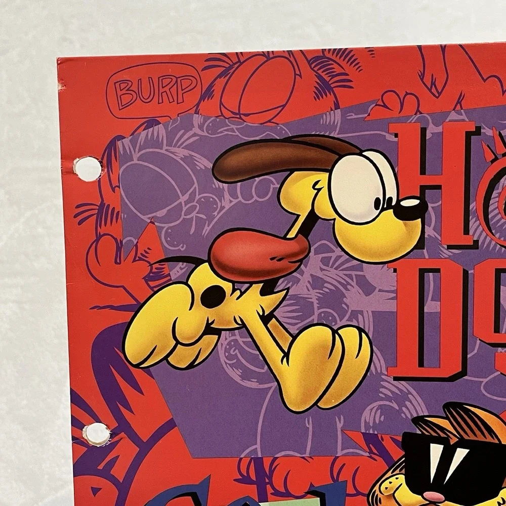 Garfield Odie PAWS 3 Ring Binder Pocket Folders Jim Davis School Lot 3 Vintage